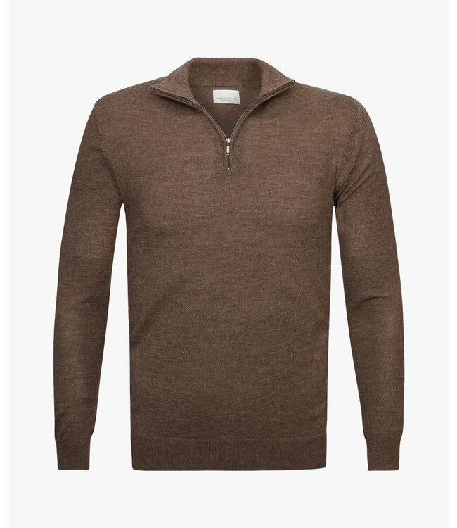 Profuomo Pullover Halfzip Brown