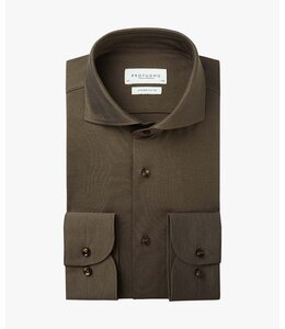 Profuomo Japense Knitted Shirt Brown