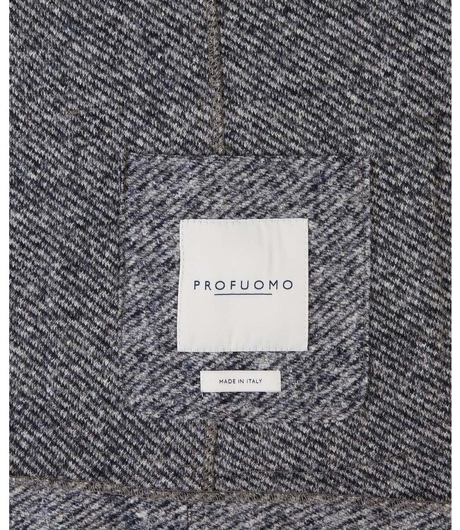 Profuomo Jacket Mélange Knitted Navy