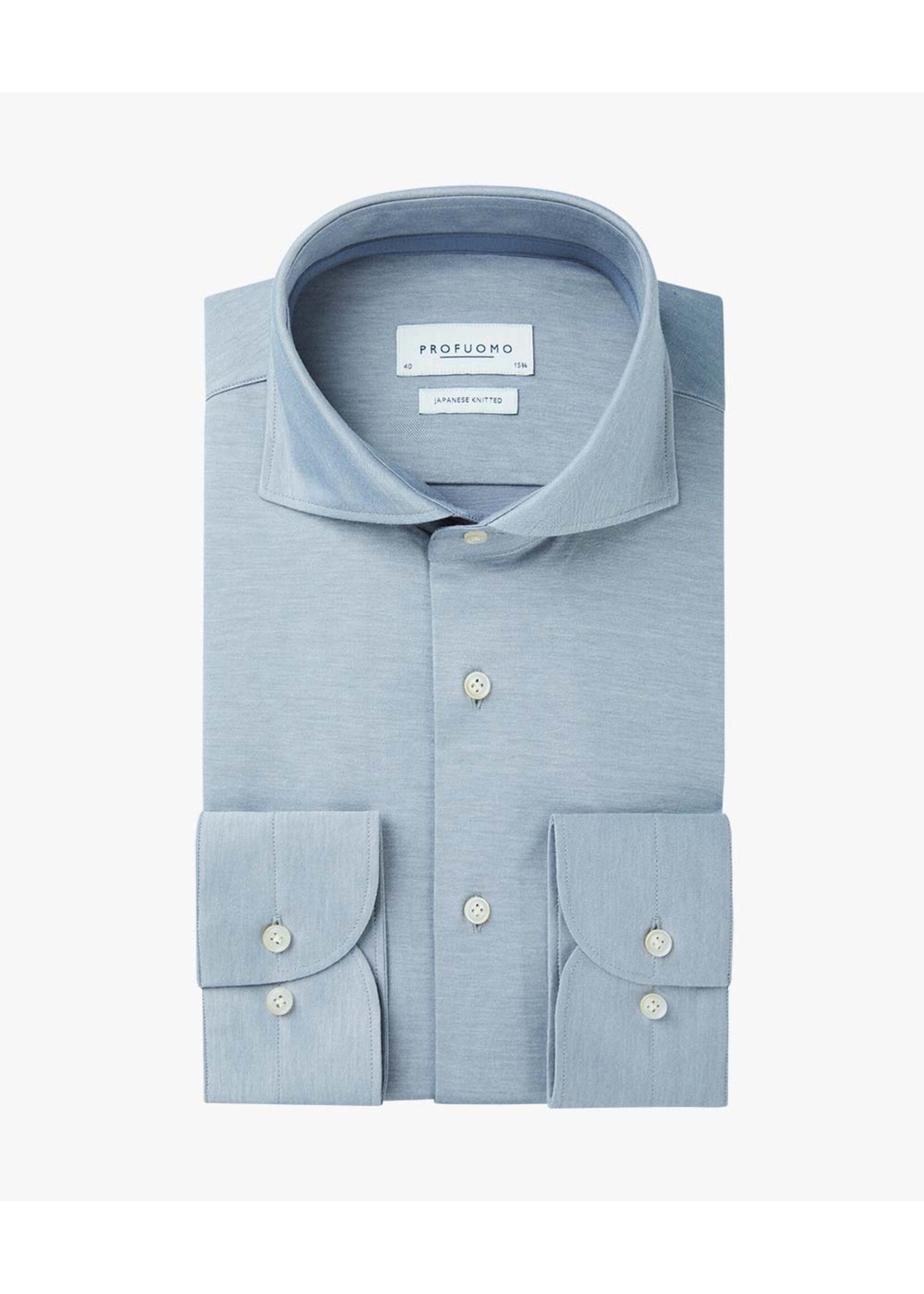 Profuomo Japense Knitted Shirt Blue