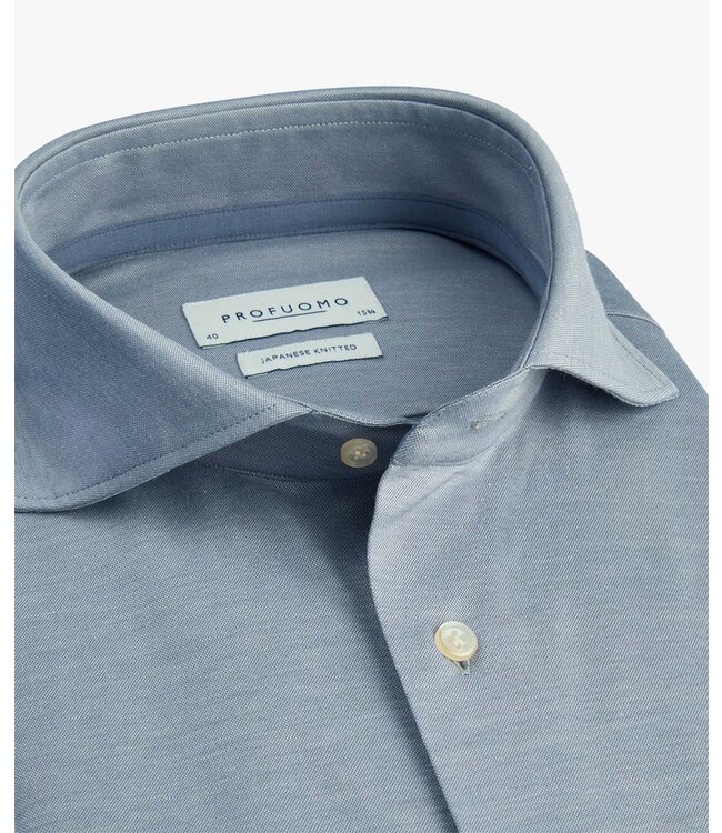 Profuomo Japense Knitted Shirt Blue