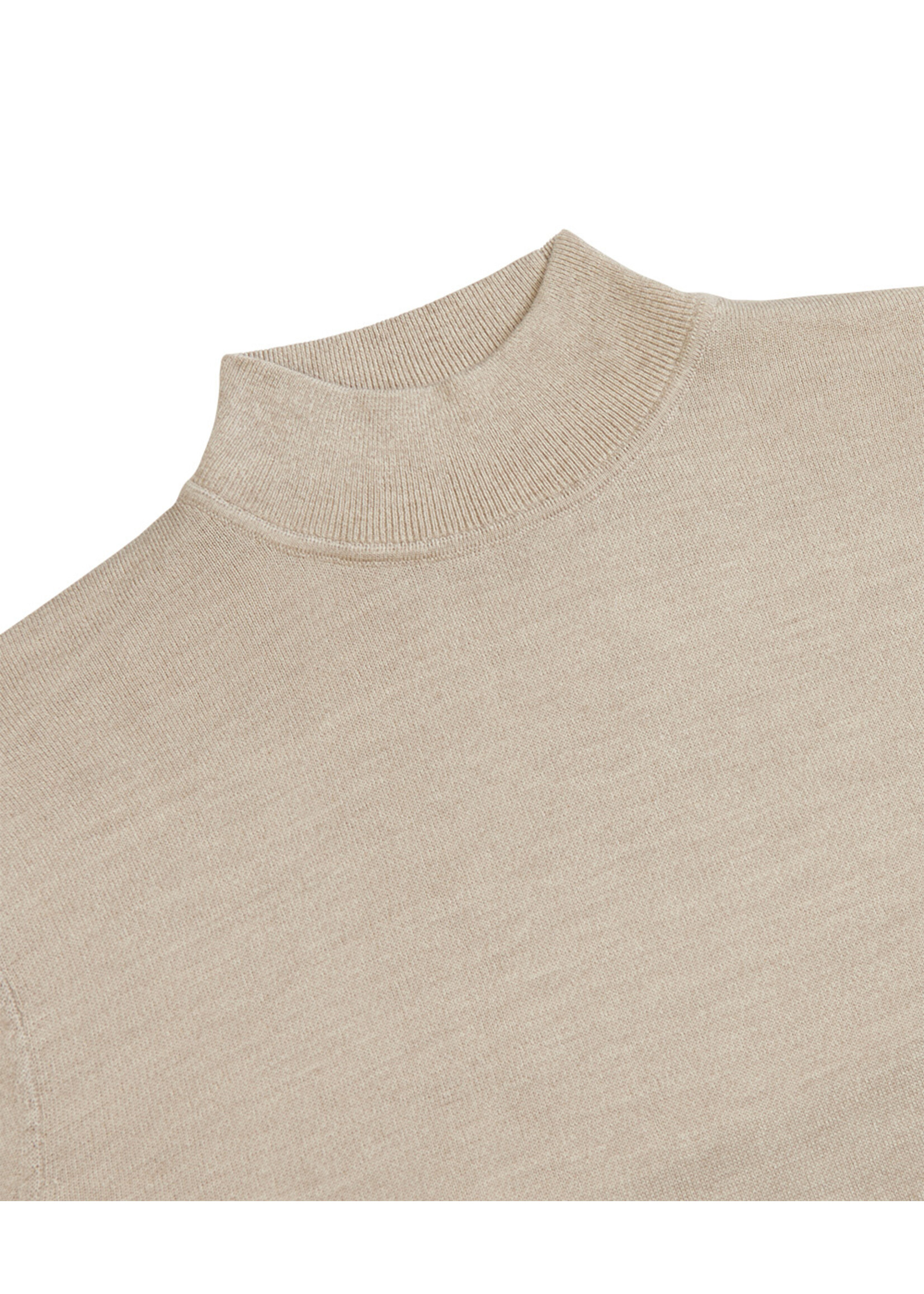 Profuomo Pullover Mock Neck Beige