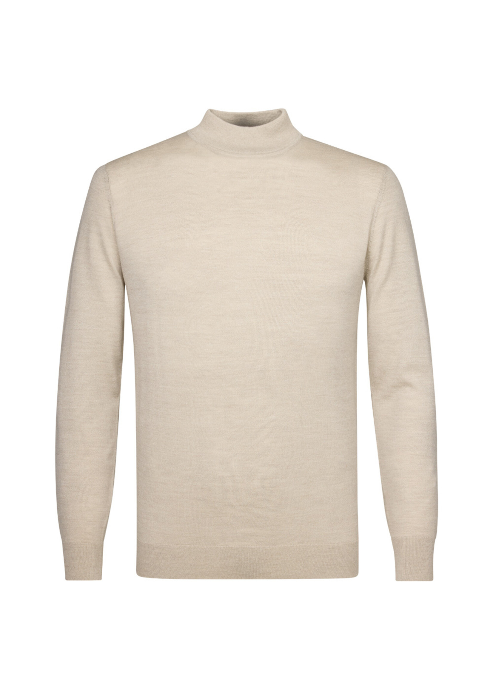 Profuomo Pullover Mock Neck Beige