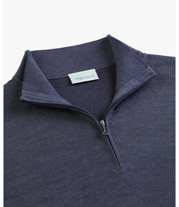 Profuomo Pullover Half Zip Mid Blue