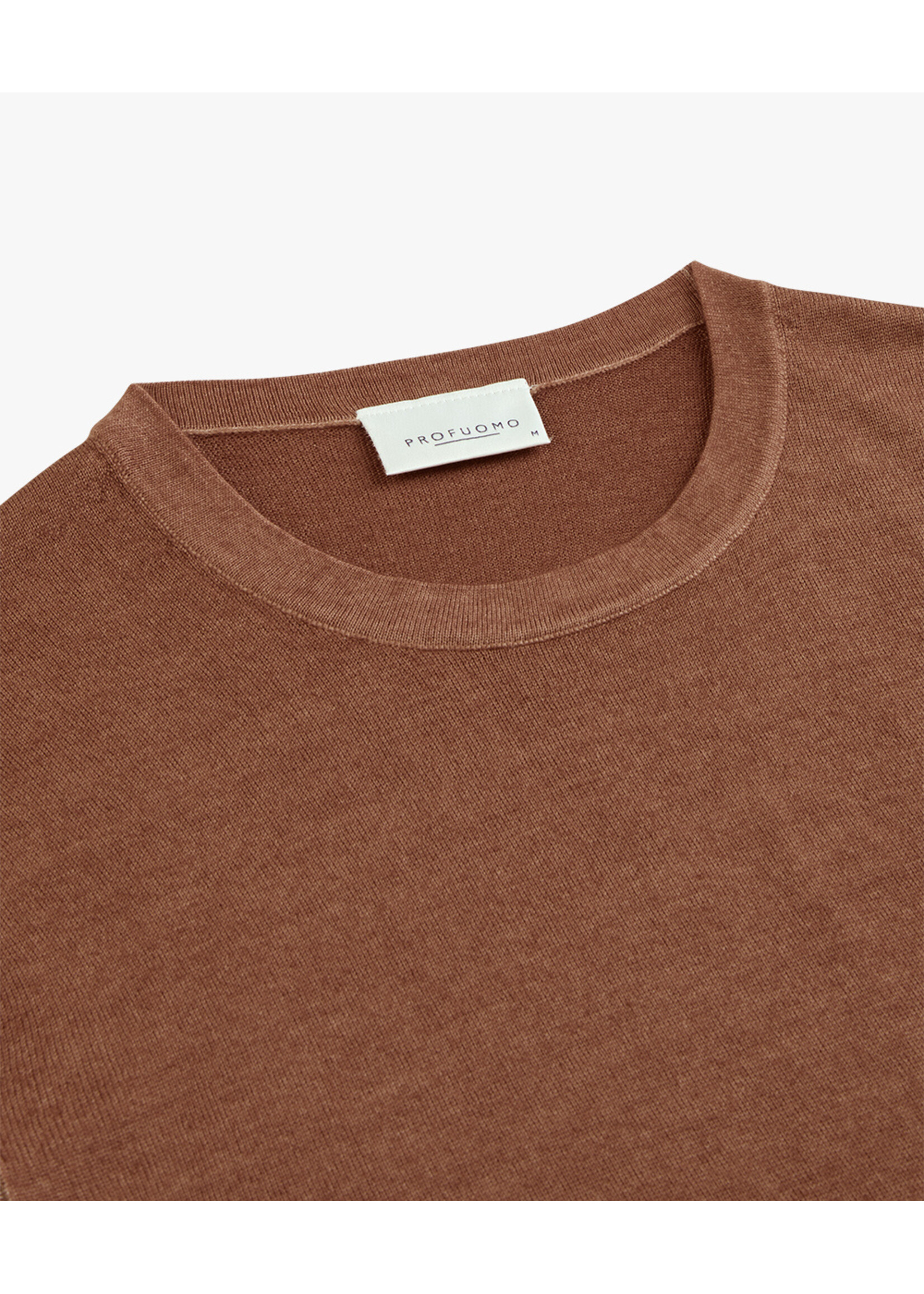 Profuomo Pullover Crew Neck Brick