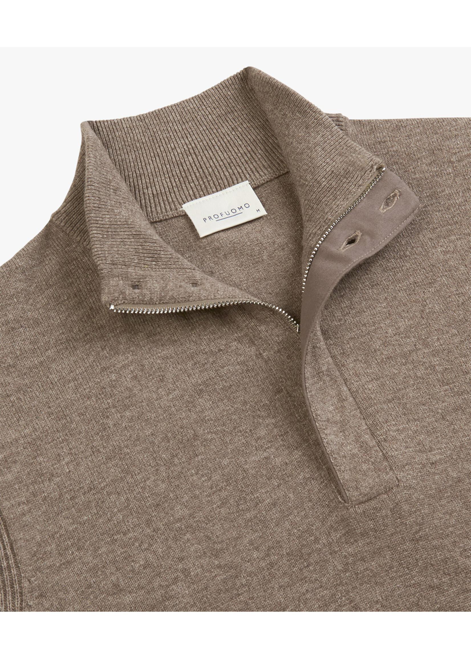 Profuomo Pullover Half Zip Brown