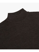 Profuomo Pullover Mock Neck Dark Brown