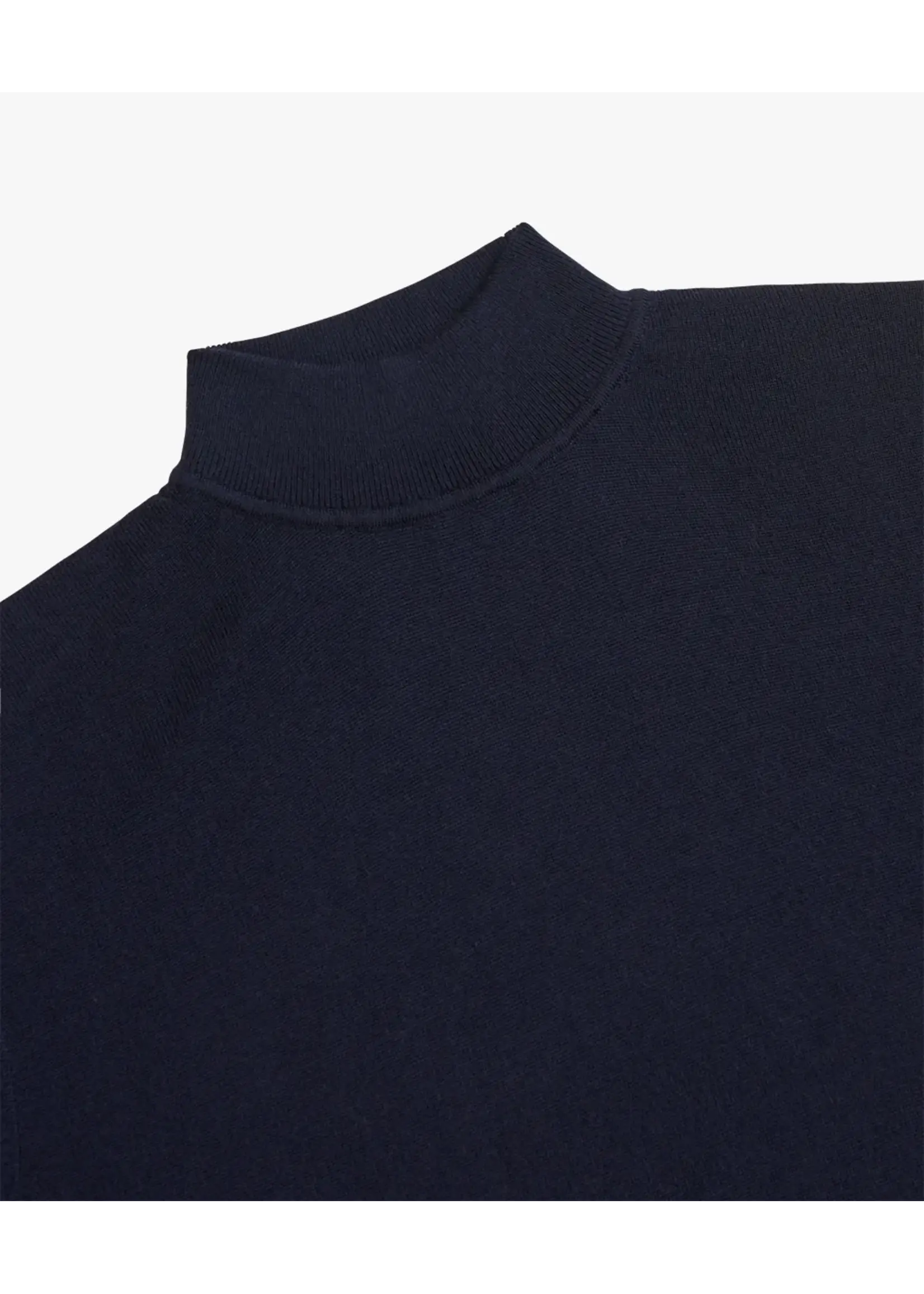 Profuomo Pullover Mock Necl Navy