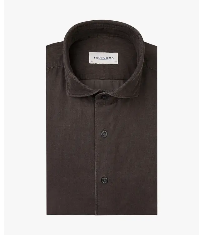 Profuomo Shirt X-Cutway SC SF Brown