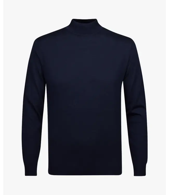 Profuomo Pullover Mock Neck Navy
