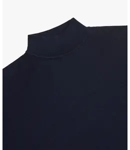 Profuomo Pullover Mock Neck Navy