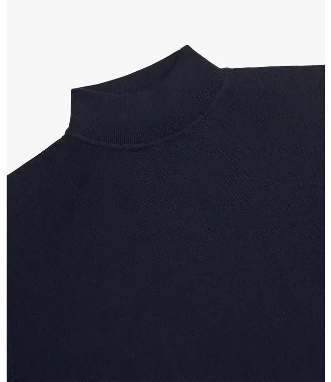 Profuomo Pullover Mock Neck Navy