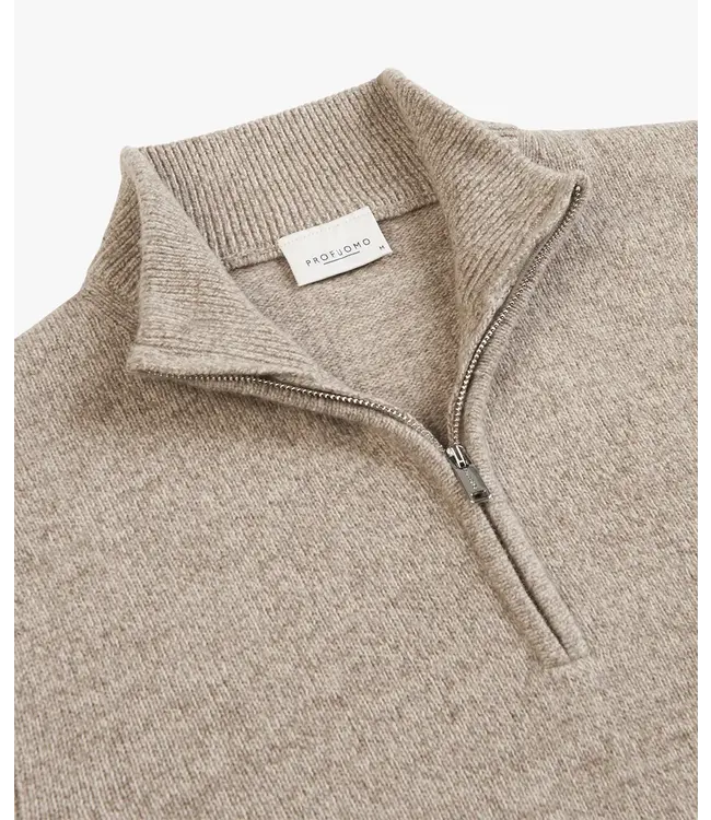 Profuomo Pullover Half Zip Taupe