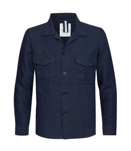 Profuomo Overshirt Linen Blue