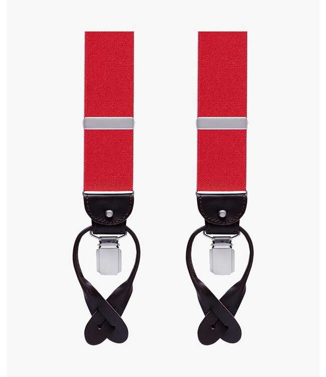 Profuomo Braces Solid Red