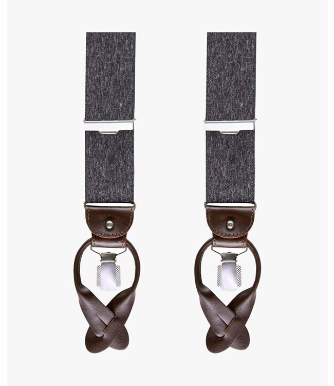 Profuomo Braces Grey Melange