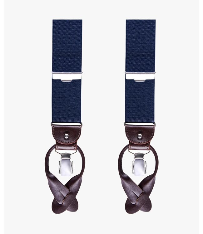 Profuomo Braces Solid navy