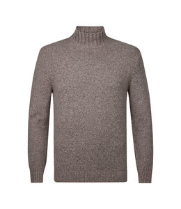 Pullover Mock Neck Mid Brown S