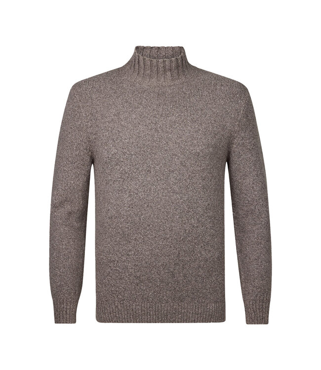 Pullover Mock Neck Mid Brown S
