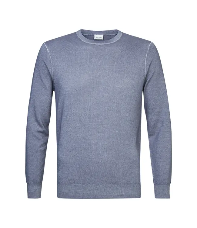 Profuomo Pullover Crew Neck Grey Blue