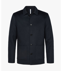 Profuomo OVERSHIRT WOOL BUTTON NAVY