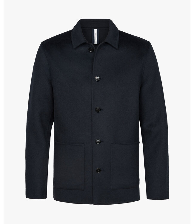 Profuomo OVERSHIRT WOOL BUTTON NAVY