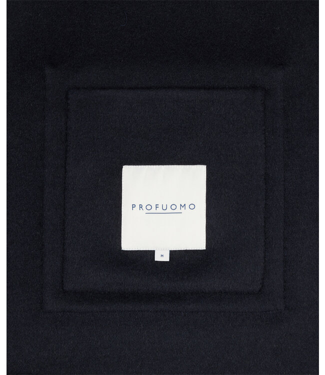 Profuomo OVERSHIRT WOOL BUTTON NAVY