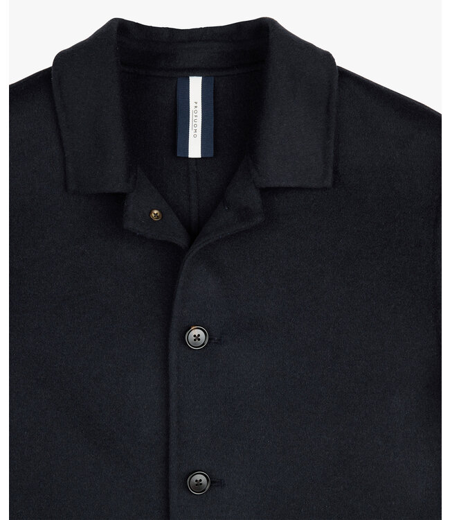 Profuomo OVERSHIRT WOOL BUTTON NAVY
