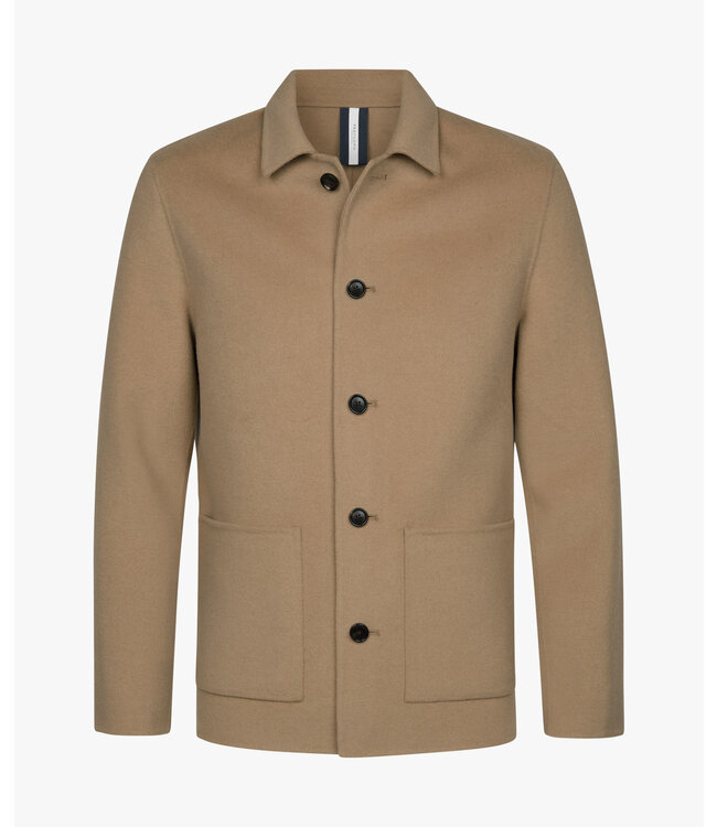 Profuomo OVERSHIRT WOOL BUTTON CAMEL