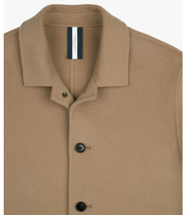 Profuomo OVERSHIRT WOOL BUTTON CAMEL