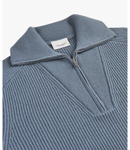 Profuomo PULLOVER HALF ZIP BLUE