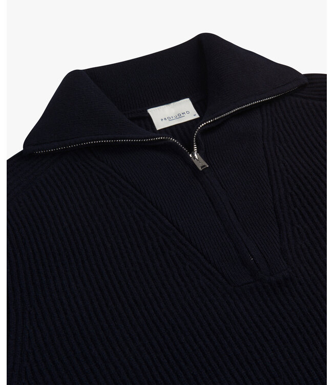 Profuomo PULLOVER HALF ZIP NAVY