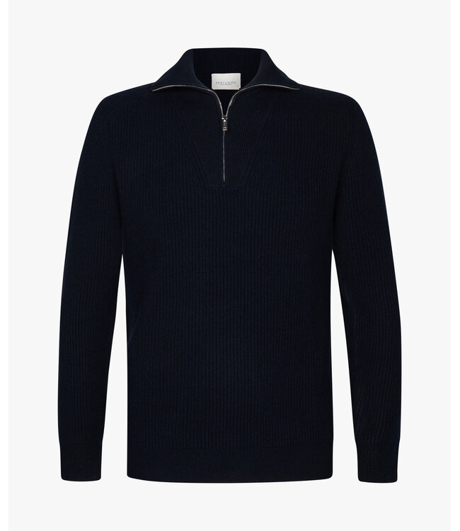 Profuomo PULLOVER HALF ZIP NAVY