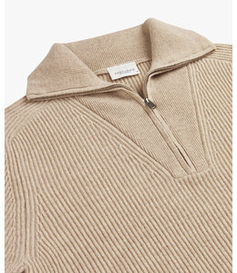 Profuomo PULLOVER HALF ZIP LIGHT SAND
