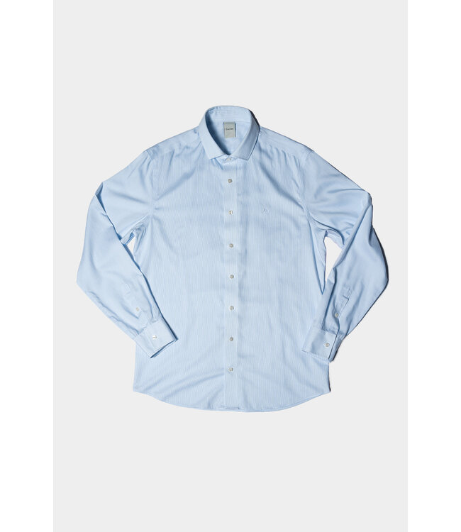 Shirt Longsleeve  White/Blue Stripes
