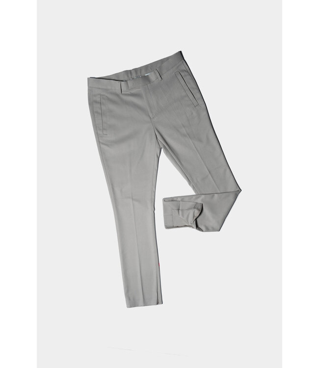 Tailored-Zip Broek  Repose Gray