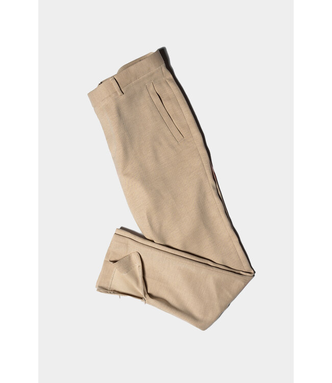Tailored-Zip Broek  Beige