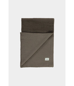 Reversible Scarf Taupe  Fluffy