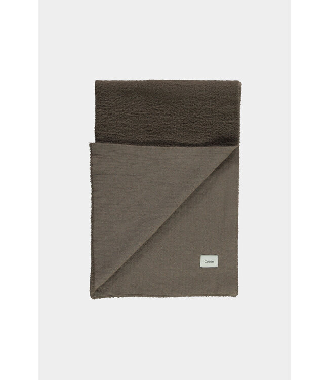 Reversible Scarf Taupe  Fluffy