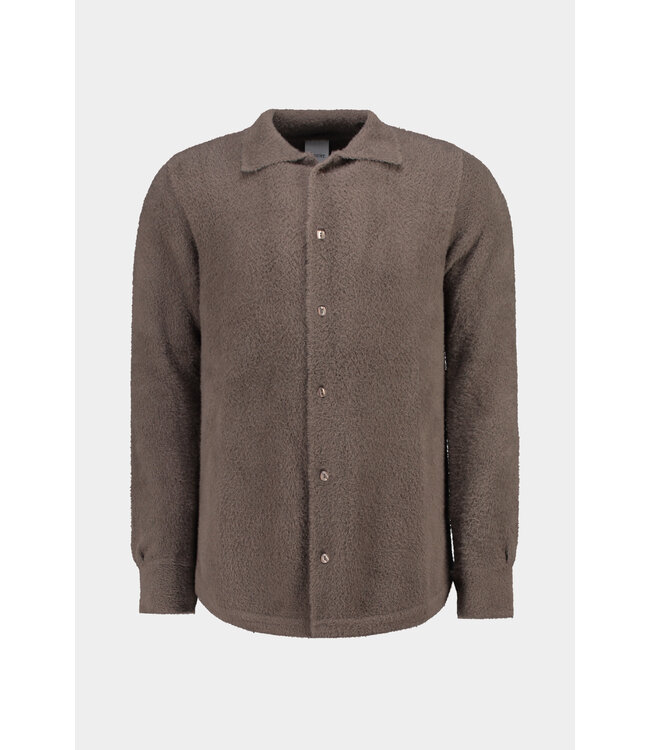 Shirt taupe fluffy