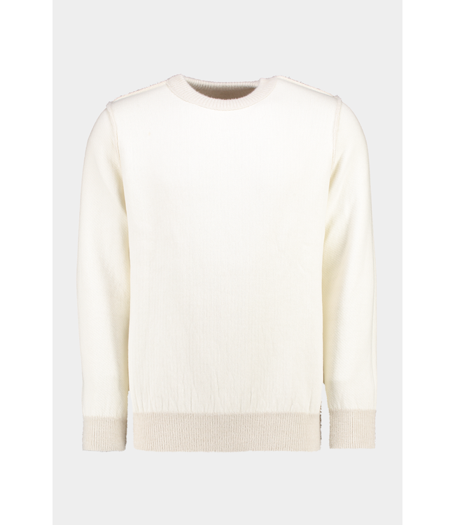 Reversible crewneck  Vanilla white fluffy