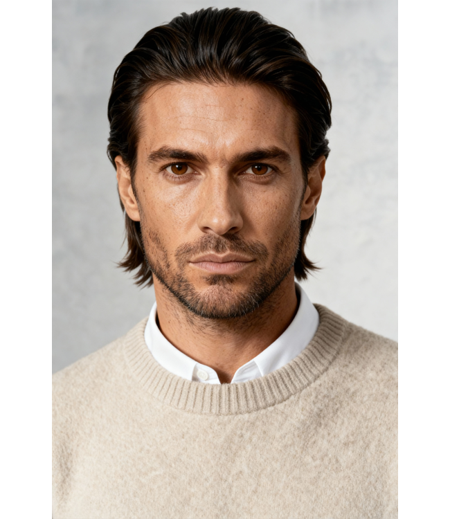 Reversible crewneck  Vanilla white fluffy