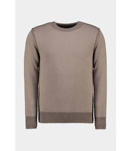 Reversible crewneck  Taupe fluffy