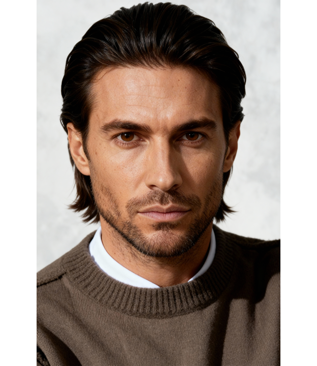 Reversible crewneck  Taupe fluffy