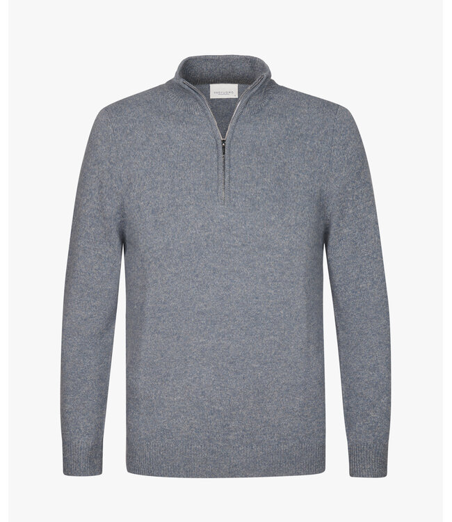 Profuomo PULLOVER HALF ZIP BLUE