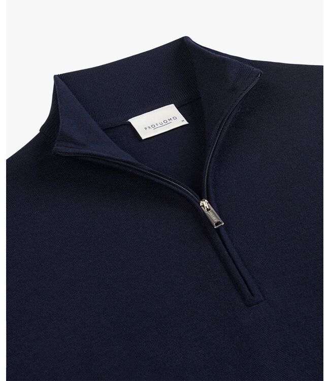 Profuomo PULLOVER HALF ZIP NAVY