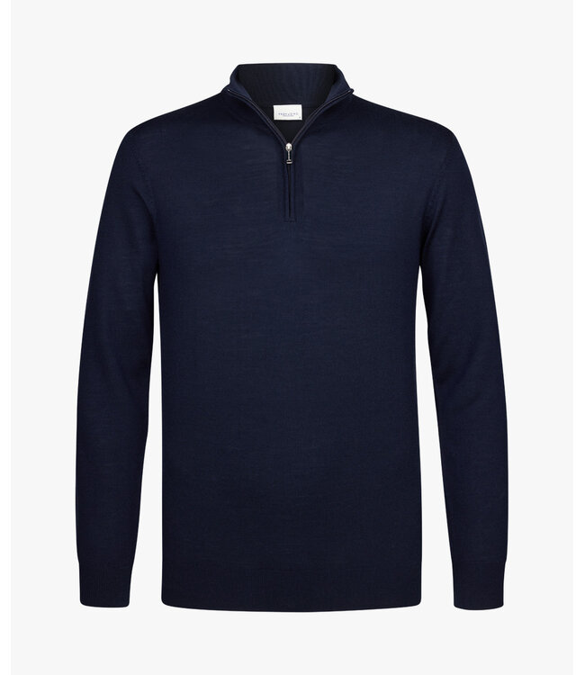 Profuomo PULLOVER HALF ZIP NAVY