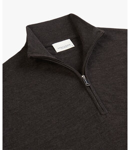 Profuomo PULLOVER HALF ZIP DARK BROWN