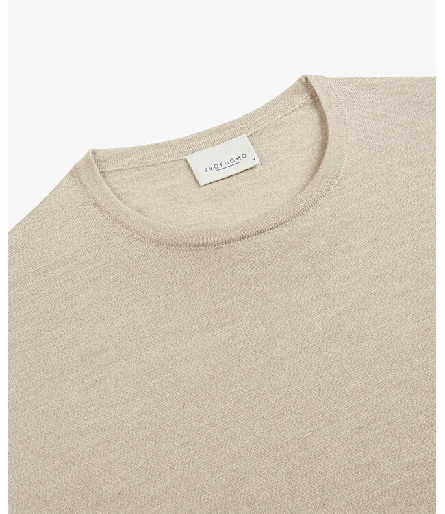 Profuomo PULLOVER CREW NECK BEIGE