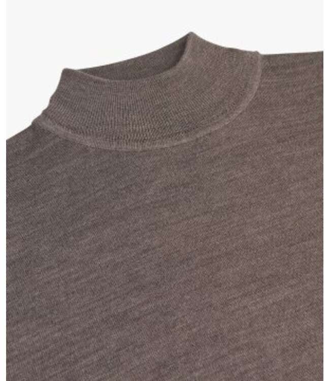 PULLOVER MOCK NECK TAUPE